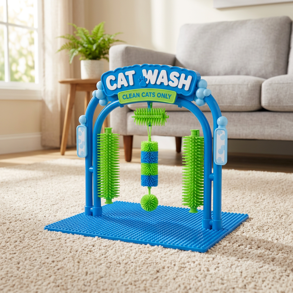 Purr Wash — Self-Grooming Cat Arch