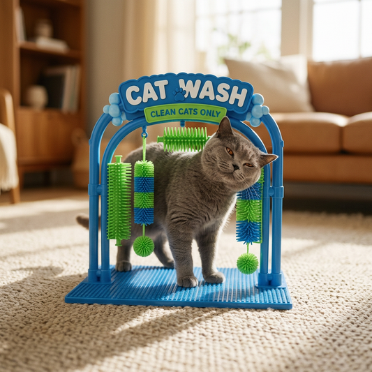 Purr Wash — Self-Grooming Cat Arch