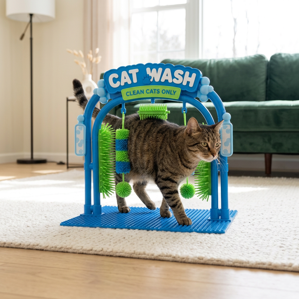 Purr Wash — Self-Grooming Cat Arch